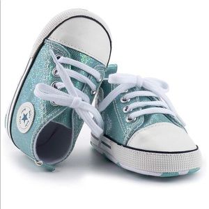 Canvas baby crib shoes